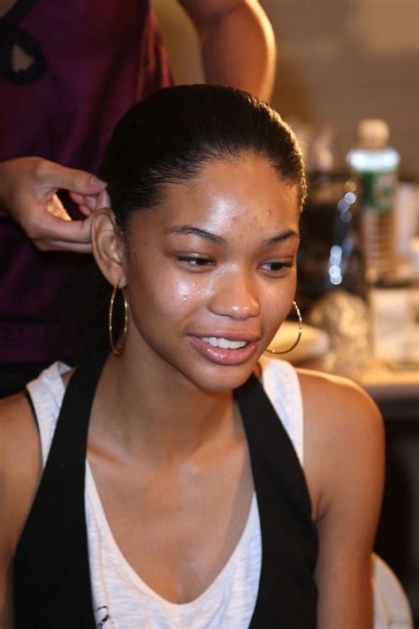 chanel iman no makeup